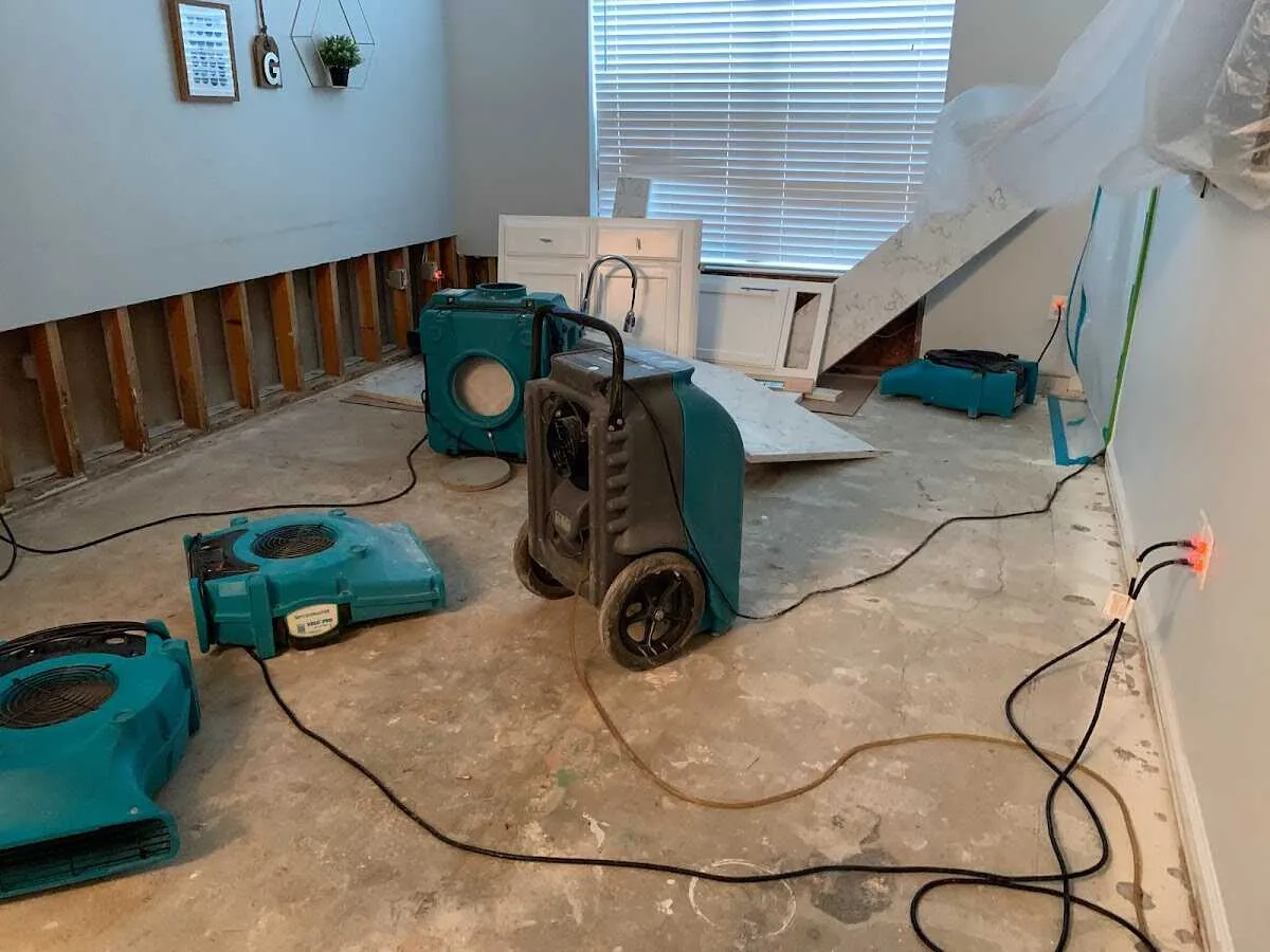 Dehumidifier in flood-cut room for Water Extraction & Removal in Loma Linda